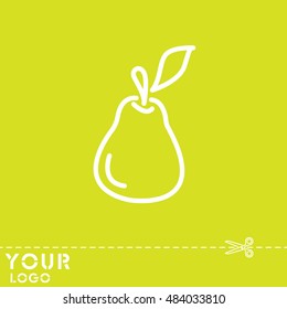 Web line icon. Pear