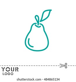 Web line icon. Pear