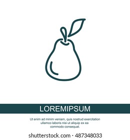 Web line icon. Pear