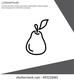 Web line icon. Pear