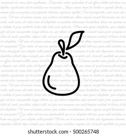 Web line icon. Pear