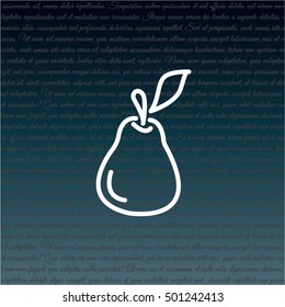 Web line icon. Pear