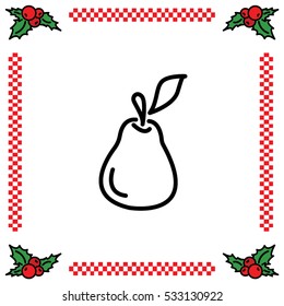 Web line icon. Pear