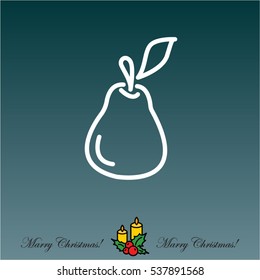 Web line icon. Pear
