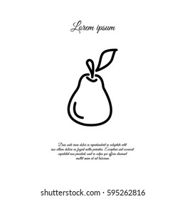 Web line icon. Pear