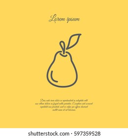 Web line icon. Pear