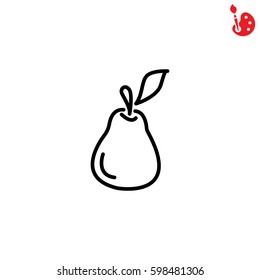Web line icon. Pear