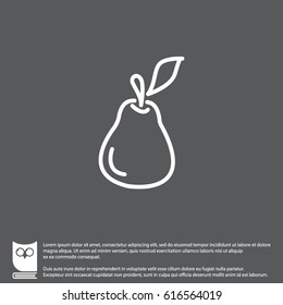 Web line icon. Pear