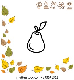 Web line icon. Pear