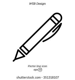 Web line icon. Pen