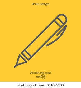 Web line icon. Pen