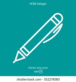 Web line icon. Pen