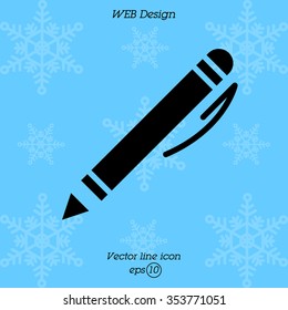 Web line icon. Pen