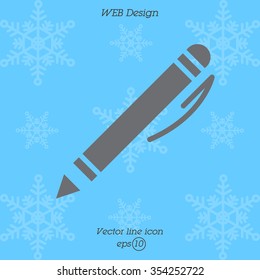 Web line icon. Pen