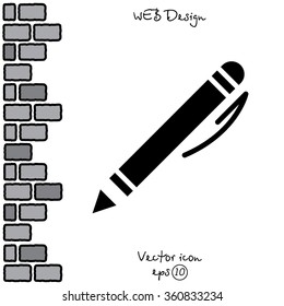 Web line icon. Pen
