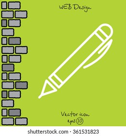 Web line icon. Pen