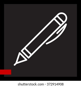 Web line icon. Pen