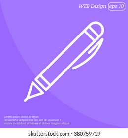 Web line icon. Pen