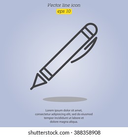 Web line icon. Pen