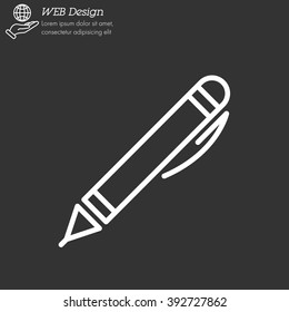 Web line icon. Pen