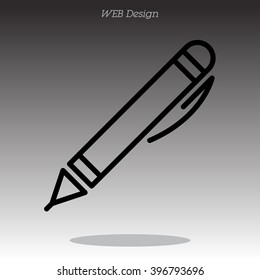 Web line icon. Pen