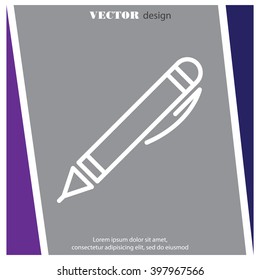 Web line icon. Pen