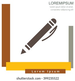 Web line icon. Pen