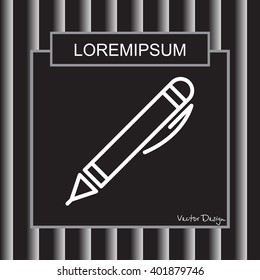 Web line icon. Pen