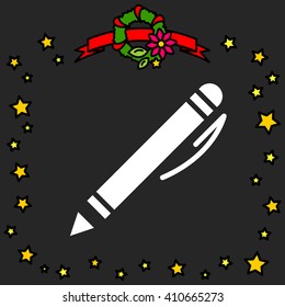 Web line icon. Pen