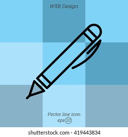 Web line icon. Pen