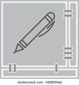 Web line icon. Pen