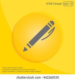 Web line icon. Pen