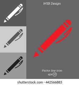 Web line icon. Pen