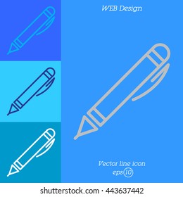 Web line icon. Pen