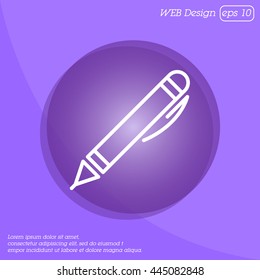 Web line icon. Pen