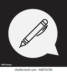 Web line icon. Pen