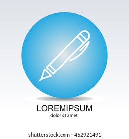Web line icon. Pen