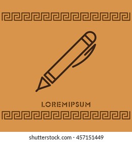 Web line icon. Pen