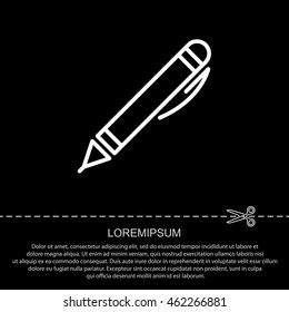 Web line icon. Pen