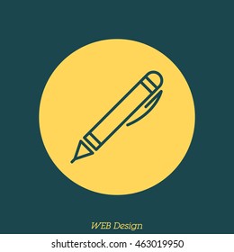 Web line icon. Pen