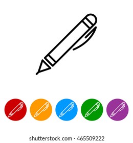 Web line icon. Pen