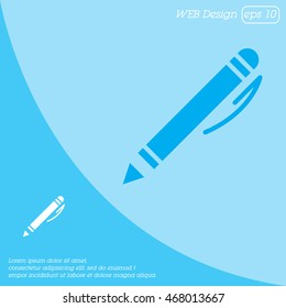 Web line icon. Pen