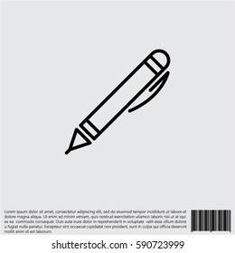Web line icon. Pen