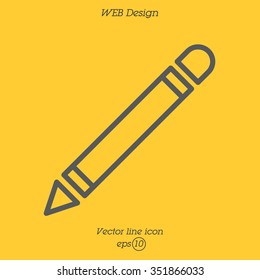 Web line icon. Pencil
