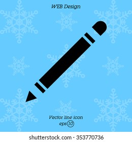 Web line icon. Pencil