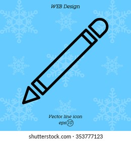 Web line icon. Pencil