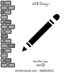 Web line icon. Pencil