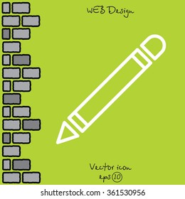 Web line icon. Pencil