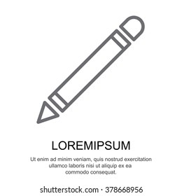 Web line icon. Pencil