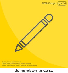 Web line icon. Pencil
